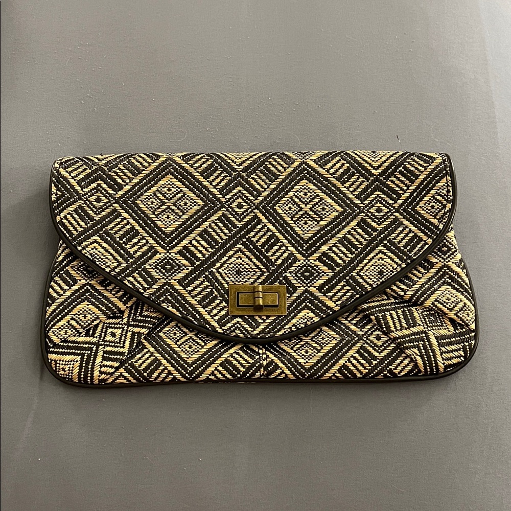 Target Black and Tan Patterned Clutch